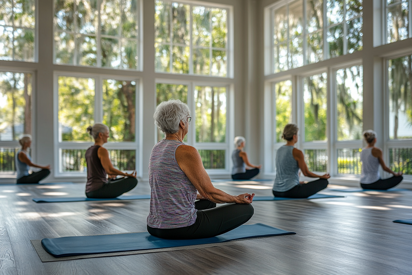 Затишна йога-студія для старших людей